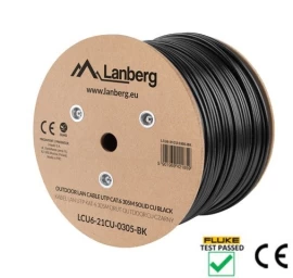 Lanberg LCU6-21CU-0305-BK networking cable Black 305 m Cat6 U/UTP (UTP)