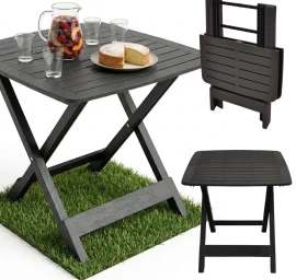 Lankstomas Plastikinis Sodo Stalas 72x79x70 Cm Antracitas