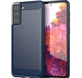 Lankstus Dėklas carbon Case Samsung Galaxy S21+ 5g (s21 Plus 5g), Mėlynas