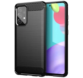Lankstus Dėklas, Skirtas samsung Galaxy A72 4g Carbon Case - Juodas