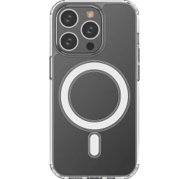 Lankstus Gelinis Dėklas iphone 15 Pro Max Magnetinis Su magsafe Skaidriu