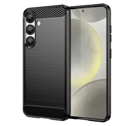 Lankstus Silikoninis Dėklas, Skirtas xiaomi Poco X7 Carbon Case - Juodas
