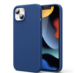 Lankstus Silikono Gumos Dėklas Iphone 13 Mėlynas