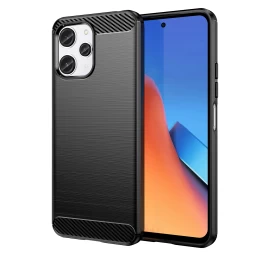 Lankstus xiaomi Redmi 12 Carbon Korpuso Dangtelis Su Anglies Raštu, Skirtas xiaomi Redmi 12 Carbon Case, Juodas