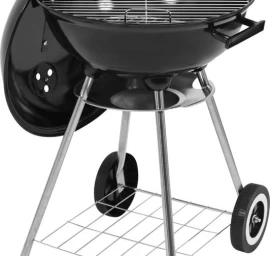 Lauko kepsninė / grilis su dangčiu | Apvalios grotelės 41 cm + dėklas (99583)