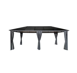 Lauko pavėsinė su užuolaidomis, 3 × 6 m