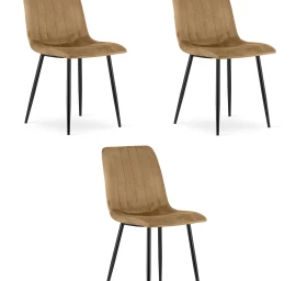 lava Kėdė - Rudas Aksomas / Juodos Kojos X 3