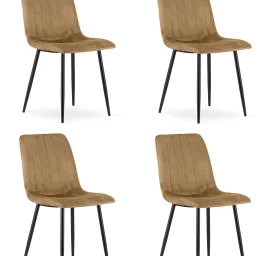 lava Kėdė - Rudas Aksomas / Juodos Kojos X 4