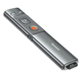 Lazerinė Rodyklė Su Nuotolinio Valdymo Pulteliu, Skirta Prezentacijoms Iki 100 M Wifi 2,4 Ghz Usb-a/c - Pilka