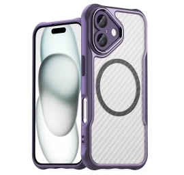 leading Series Magsafe Silikoninis Dėklas iphone 16 Plus - Violetinės Spalvos