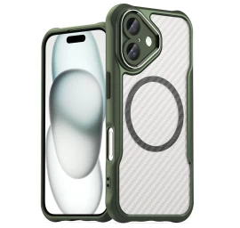 leading Series Magsafe Silikoninis Dėklas iphone 16 Plus - žalias