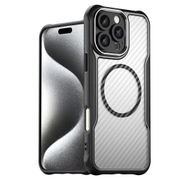 leading Series Magsafe Silikoninis Dėklas iphone 16 Pro Max - Juodas