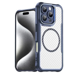 leading Series Magsafe Silikoninis Dėklas iphone 16 Pro Max - Mėlynas