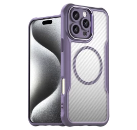leading Series Magsafe Silikoninis Dėklas iphone 16 Pro Max - Violetinis