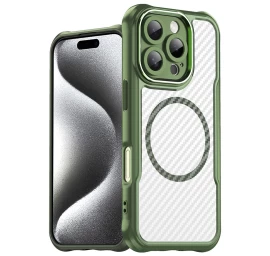 leading Series Magsafe Silikoninis Dėklas iphone 16 Pro Max - žalias