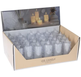 Led Dekoratyvinė žvakė 5x11cm Dekoruota