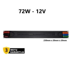 LED maitinimo šaltinis 72W - 12V slim
