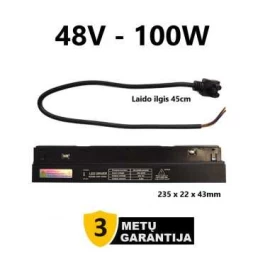 LED maitinimo šaltinis magnetiniam bėgeliui 48V - 100W