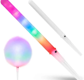 Led šviečiančios Lazdelės Cukraus Vatai - Rinkinys Iš 100 Vnt.
