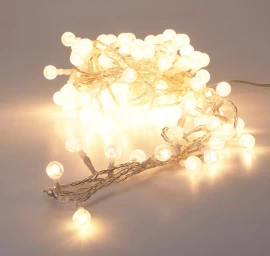 Led žibintai Su Dekoratyviniu Rutuliu 120 Led šiltai Balta