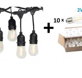 LED lauko girlianda 10 x E27