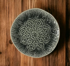 Lėkštė MOSH | pilka | blizgi | keramika | Ø28CM (69993)