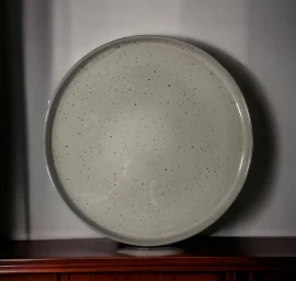 Lėkštė STEPP | pilka | blizgi | keramika | Ø27CM