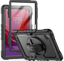 Lenovo Tab M11'' 11.0 Tb-330 Solid360 Dėklas Su Stovu Ir Laikikliu, Skirtas Lenovo Tab M11'' 11.0 Tb-330 Solid360 - Juodas