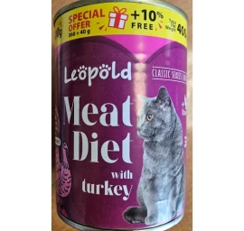 LEOPOLD konservas katėms su kalakutiena 360g+40g 8vnt, UA90436