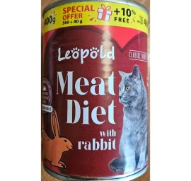 LEOPOLD konservas katėms su triušiena 360g+40g 8vnt, UA90467