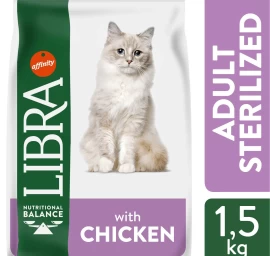 LIBRA CAT STERILIZED pašaras katėms su vištiena 1.5kg (12), 924449