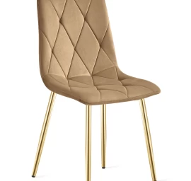 libra Kėdė - Rudas Aksomas / Aukso Spalvos Kojos X 1