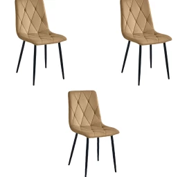 Libra Kėdė - Rudas Aksomas / Juodos Kojos X 3