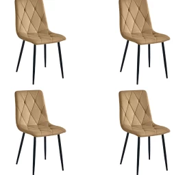 Libra Kėdė - Rudas Aksomas / Juodos Kojos X 4