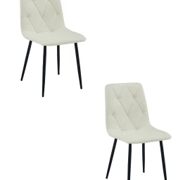 libra Kėdė - Smėlio Spalvos Audinys / Juodos Kojos X 2