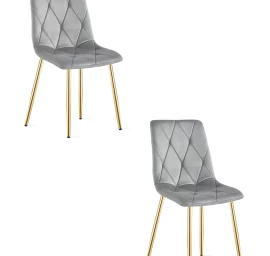 Libra Kėdė - šviesiai Pilkas Aksomas / Auksinės Kojos X 2