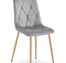 libra Kėdė - šviesiai Pilkas Aksomas / Medžio Spalvos Kojos X 2