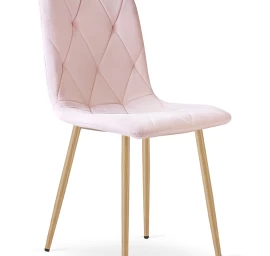 libra Kėdė - šviesiai Rausvas Aksomas / Medžio Spalvos Kojos X 1