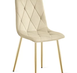 libra Kėdė - šviesiai Smėlio Spalvos Aksomas / Aukso Spalvos Kojos X 1