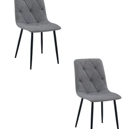 libra Kėdė - Tamsiai Pilkas Audinys / Juodos Kojos X 2