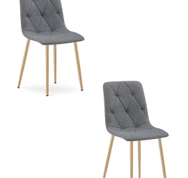 libra Kėdė - Tamsiai Pilkas Audinys / Medžio Spalvos Kojos X 2