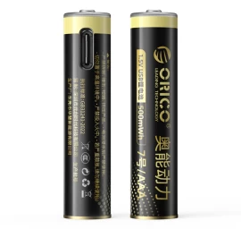 Ličio Baterija Aaa 1,5 V 500 Mwh Su Usb-c Ir įkrovimo Kabeliu – 2 Vnt.