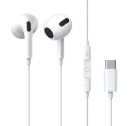Linijinės Ausinės Su Mikrofonu Usb-c Encok C17, Baltos Spalvos