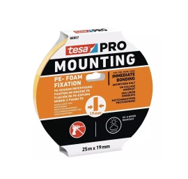 Lipni dvipusė juosta TESA PRO PE-Foam Fixation, 19mm 25m