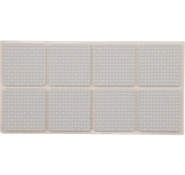 Lipnūs padukai baldams balti 38x38mm 8vnt. (74903)