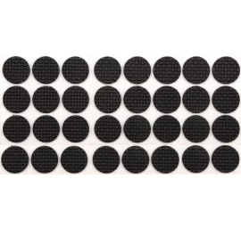 Lipnūs padukai baldams juodi 18mm/32vnt. (74885)