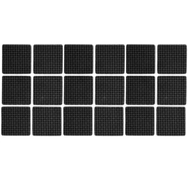 Lipnūs padukai baldams juodi 25x25mm 18vnt. (74896)