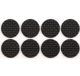 Lipnūs padukai baldams juodi 38mm/8vnt. (74887)