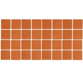 Lipnūs padukai baldams rudi 18x18mm 32vnt. (74891)