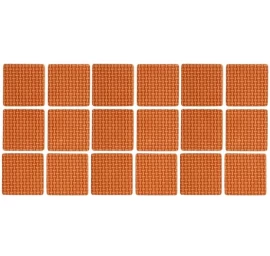 Lipnūs padukai baldams rudi 25x25mm 18vnt. (74892)